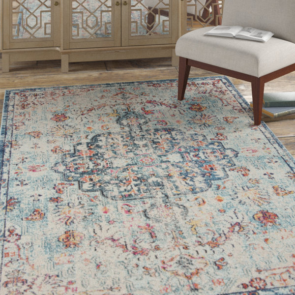 Langley Street Felty Oriental Blue/Red/Beige Area Rug & Reviews Wayfair